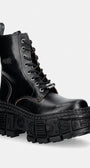 New Rock кубинки с платформа дамски от кожа ANTIK NEGRO REVES CUERO