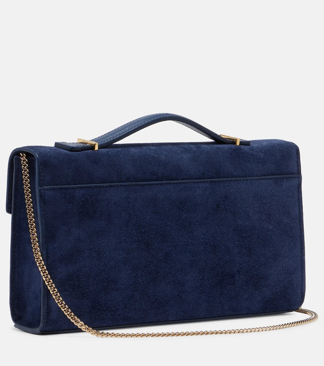 DeMellier - Vancouver leather-trimmed suede clutch