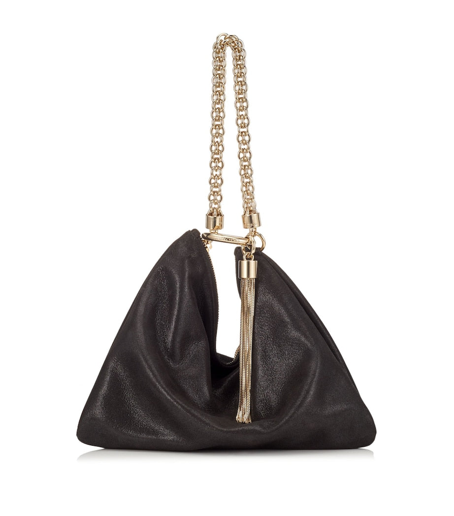 Jimmy Choo Black Leather Callie Clutch Bag