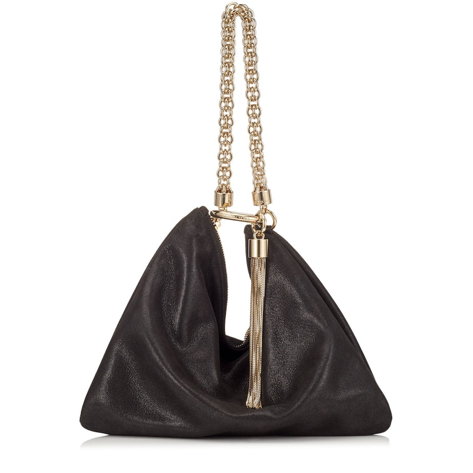 Jimmy Choo Black Leather Callie Clutch Bag