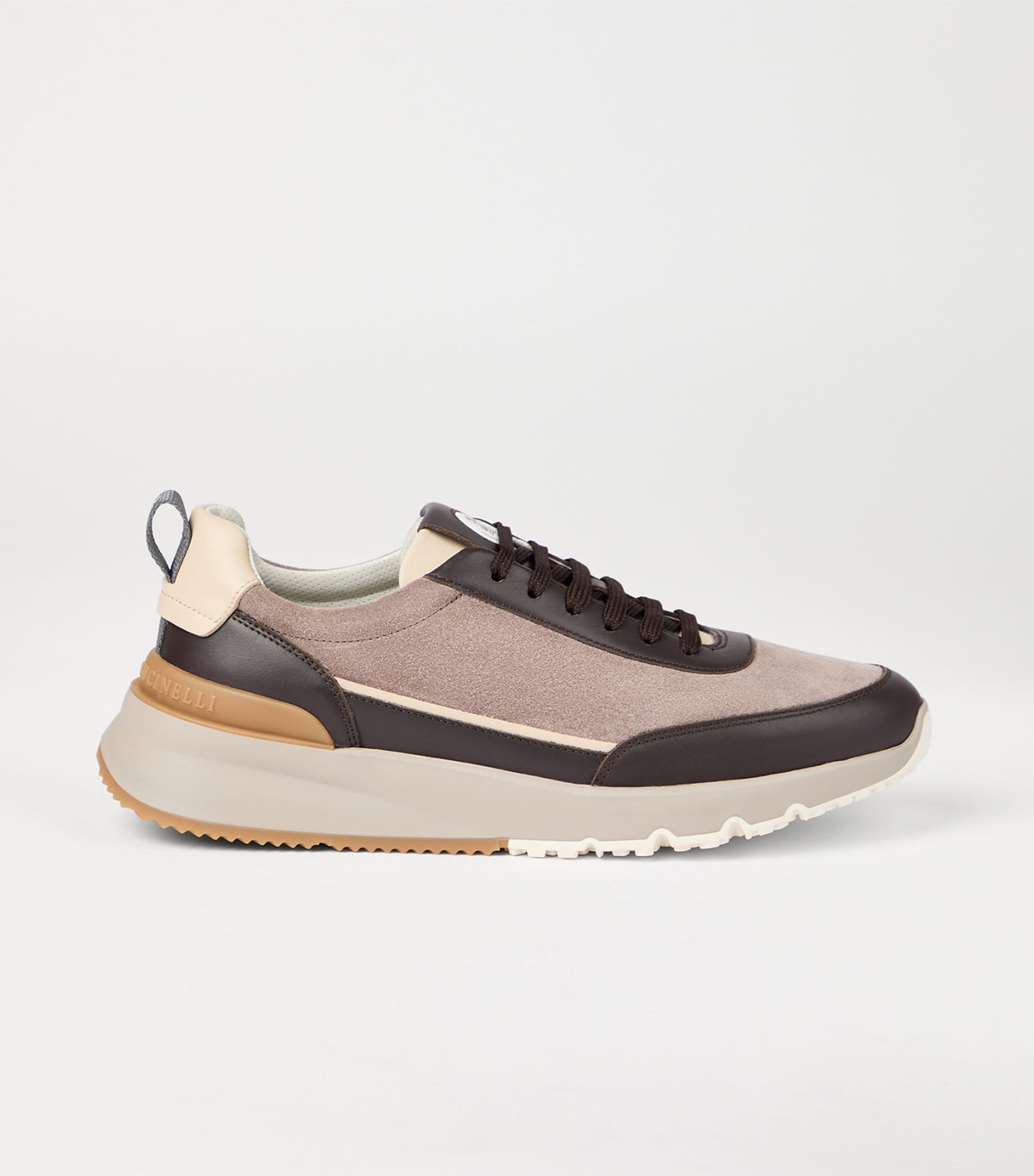Suede-Calfskin Runner Sneaker