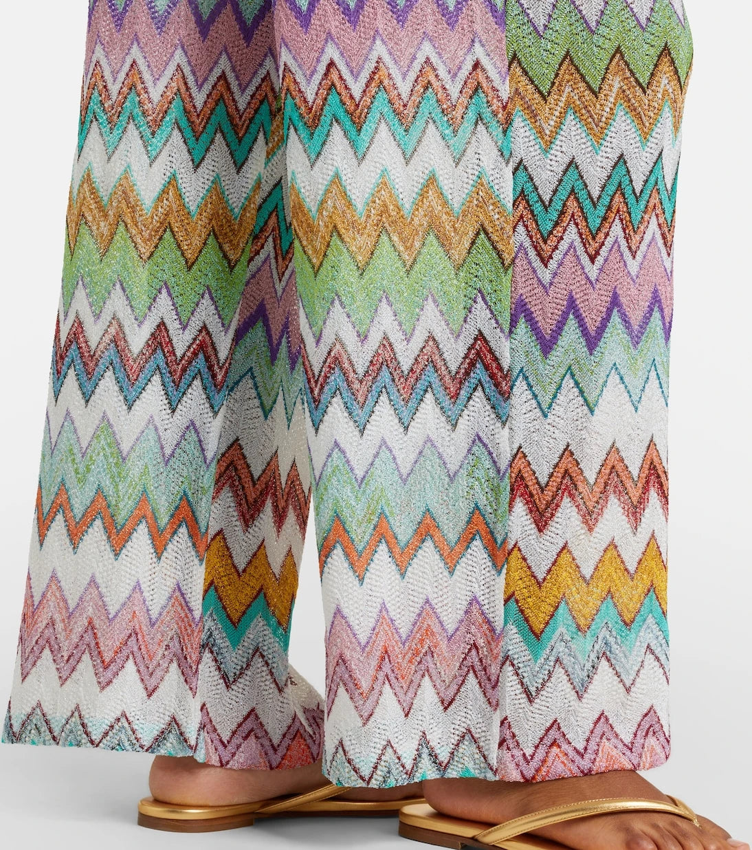 Missoni - Zigzag lamé wide-leg pants