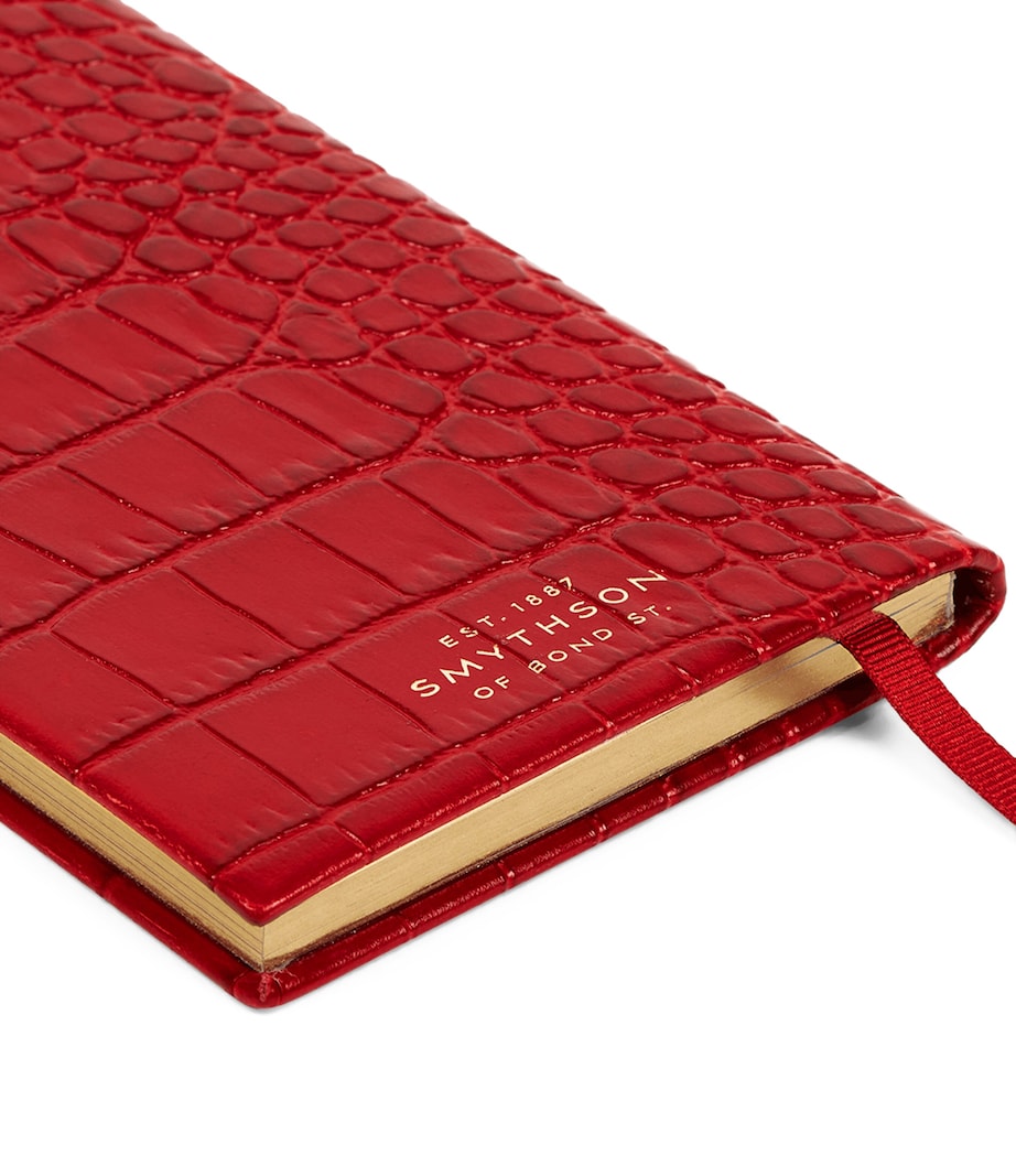 Mara Leather Croc-Embossed Panama 2026 Pocket Diary