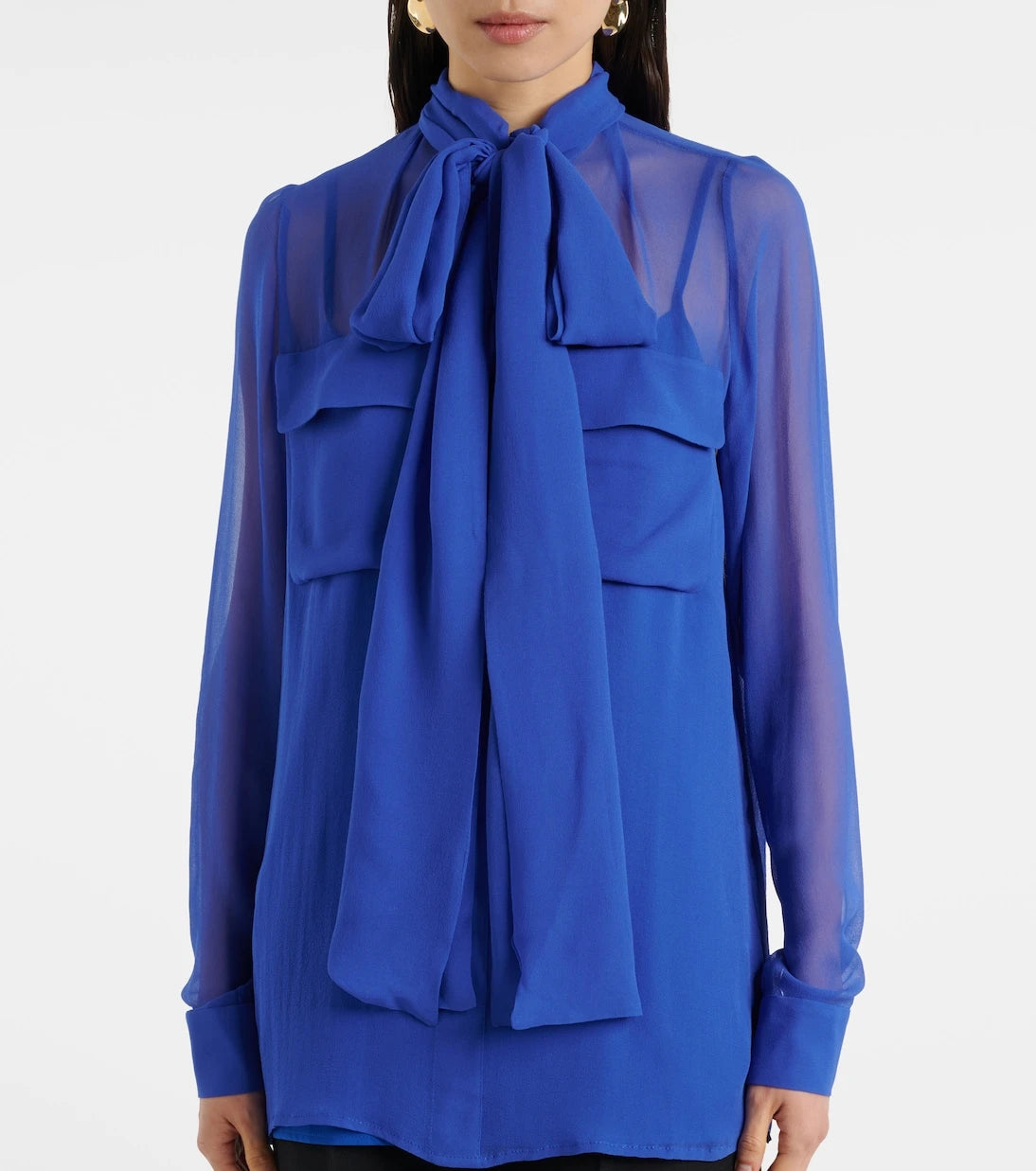 Costarellos - Silk georgette blouse