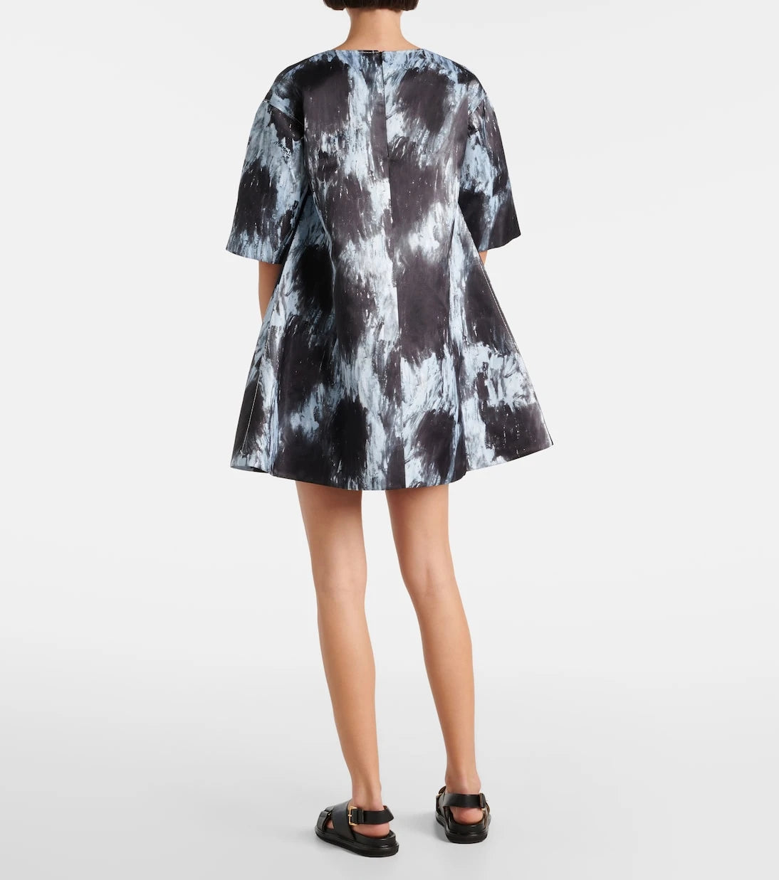 Marni - Leopard-print duchesse satin minidress
