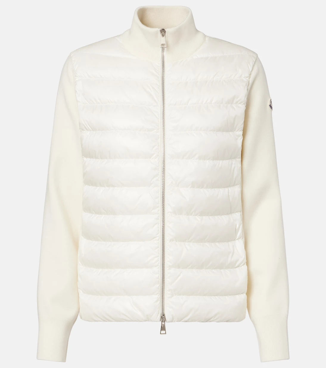 Moncler - Down-paneled virgin wool cardigan