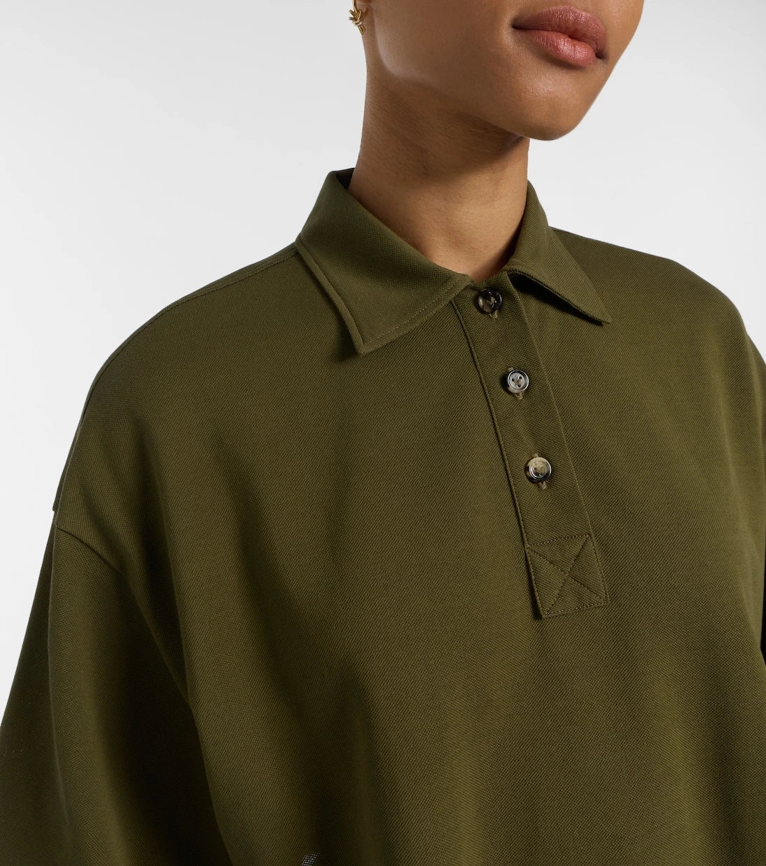 Bottega Veneta - Cropped cotton polo shirt