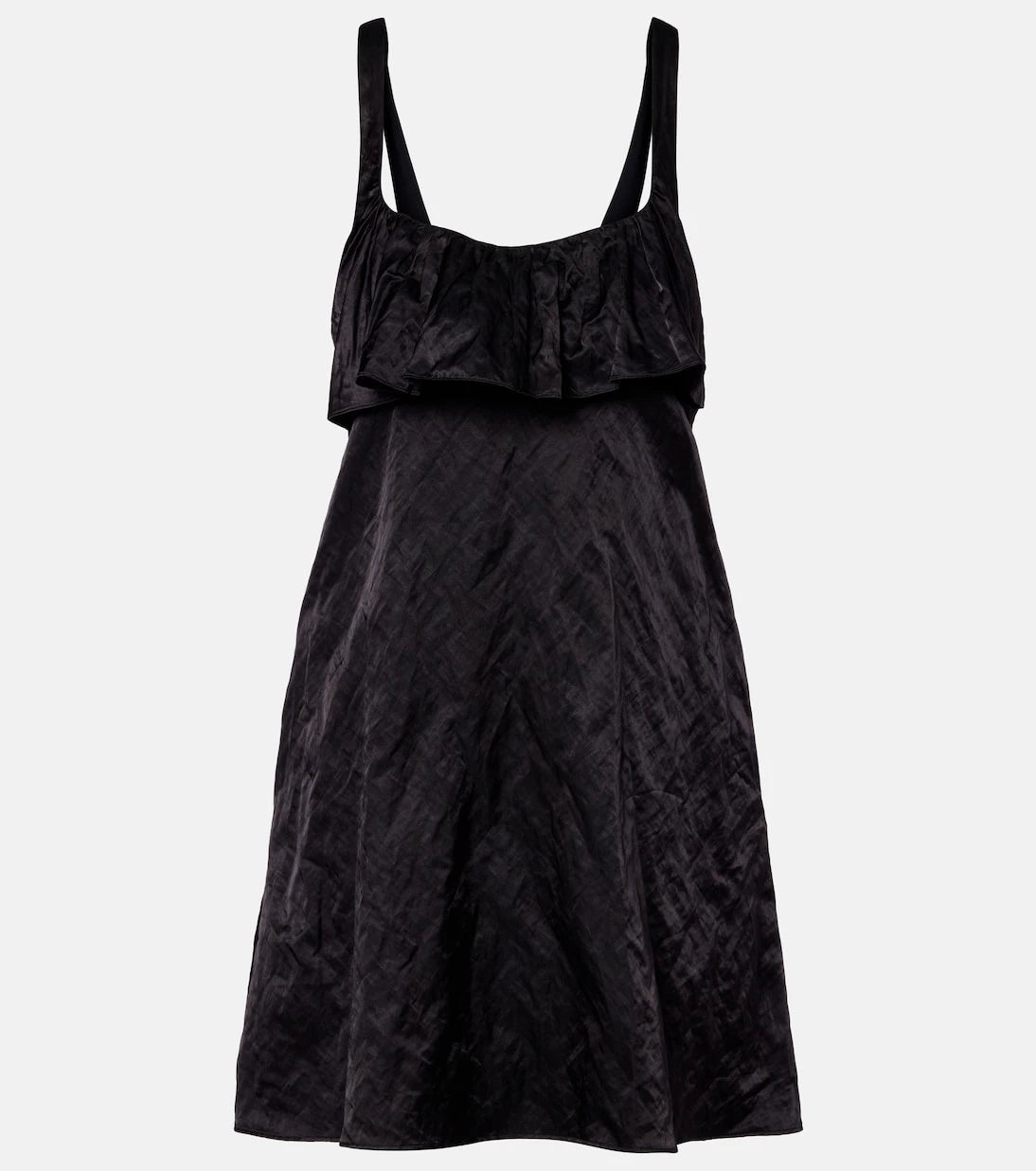 Chloé - Fırfırlı saten mini elbise