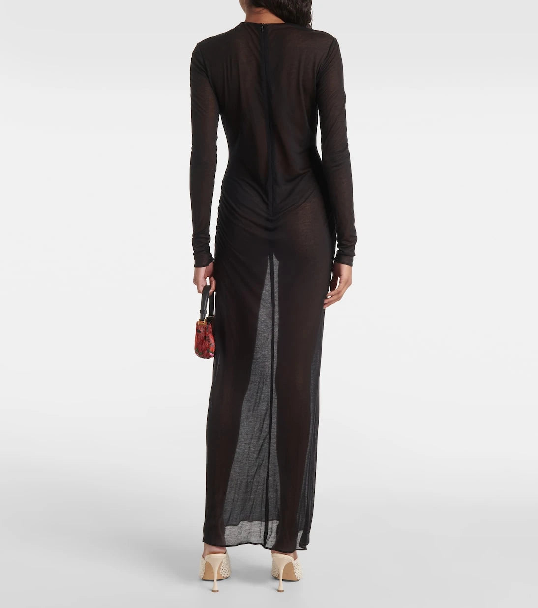 Magda Butrym - Crochet-trimmed jersey maxi dress