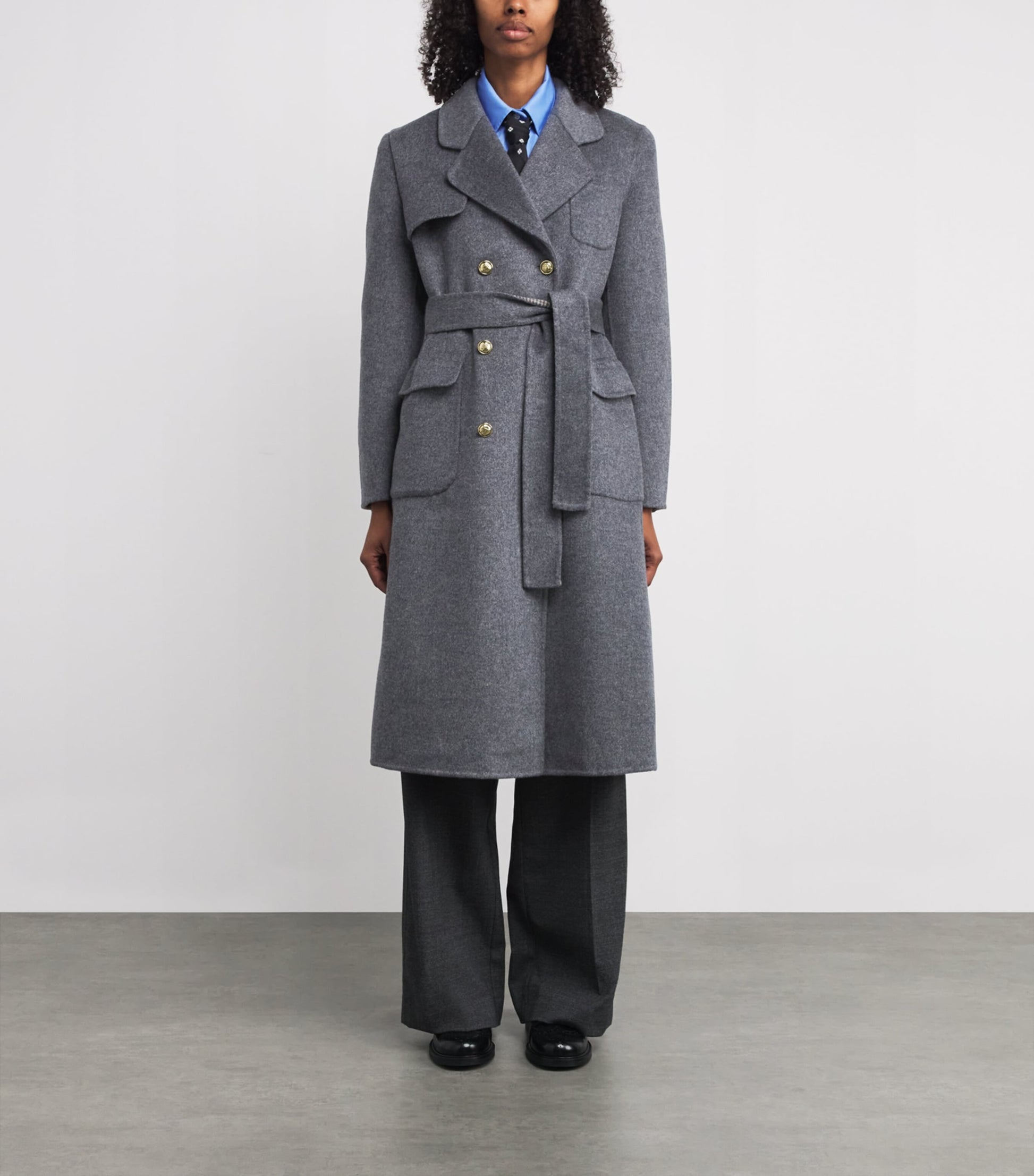 Wool-Blend Double-Faced Coat