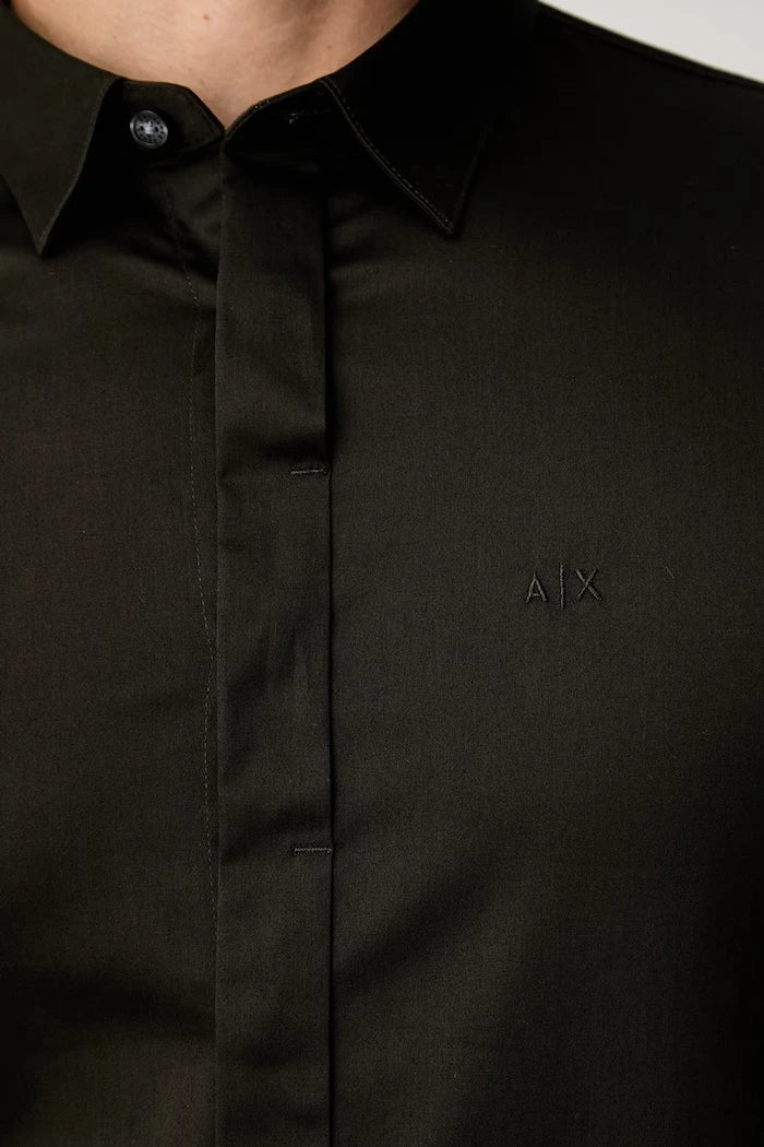 Armani Exchange erkek pamuk elastan gömlek
