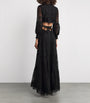 Alice+Olivia Black Patricia Tiered Maxi Dress