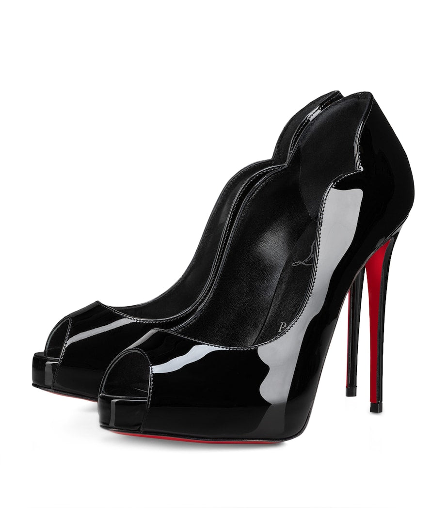 Christian Louboutin Hot Chick Alta Patent Leather Peep Toe Pumps 100