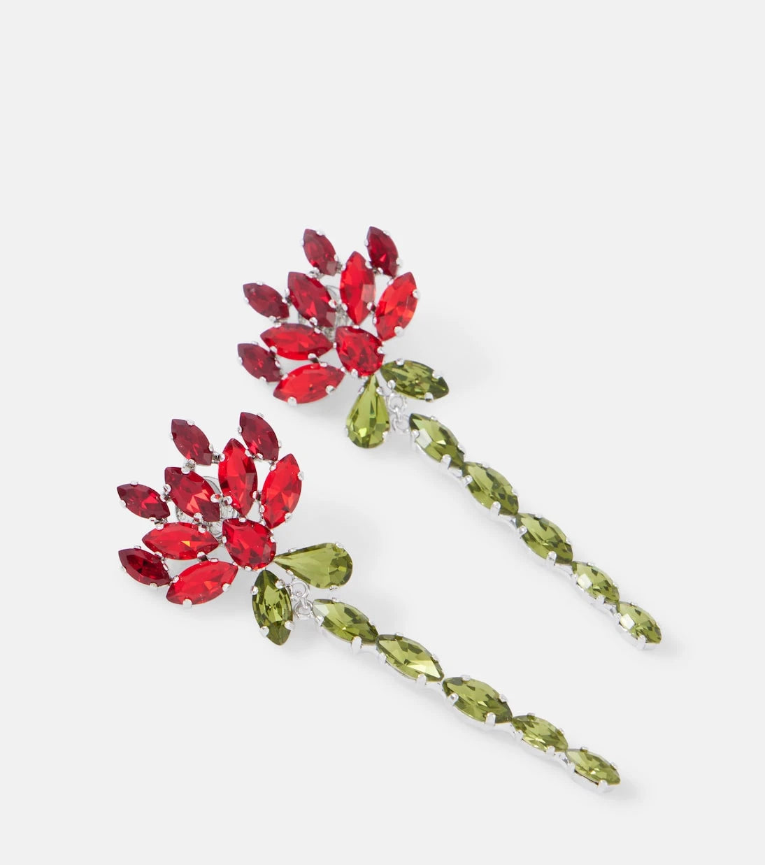 Simone Rocha - Floral embellished drop earrings