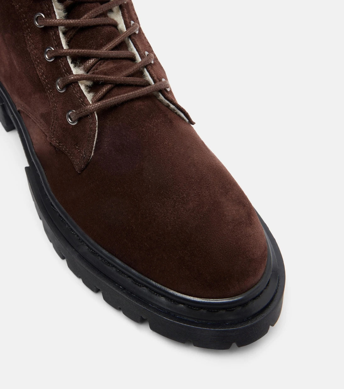 Staud - Henry shearling-lined suede combat boots