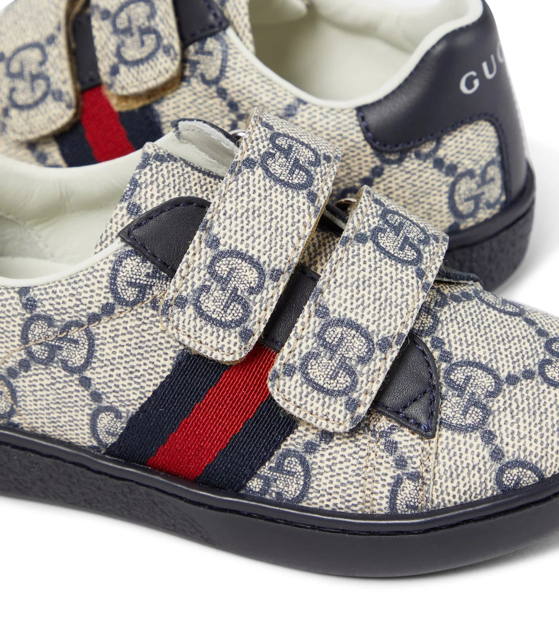 Gucci Kids - أحذية رياضية GG مزينة بالجلد