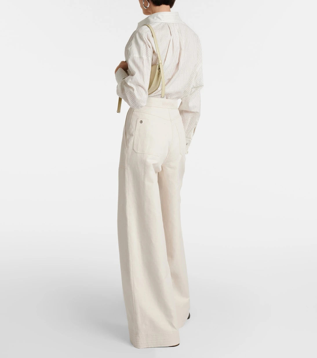 Max Mara - Oboli cotton and linen wide-leg pants
