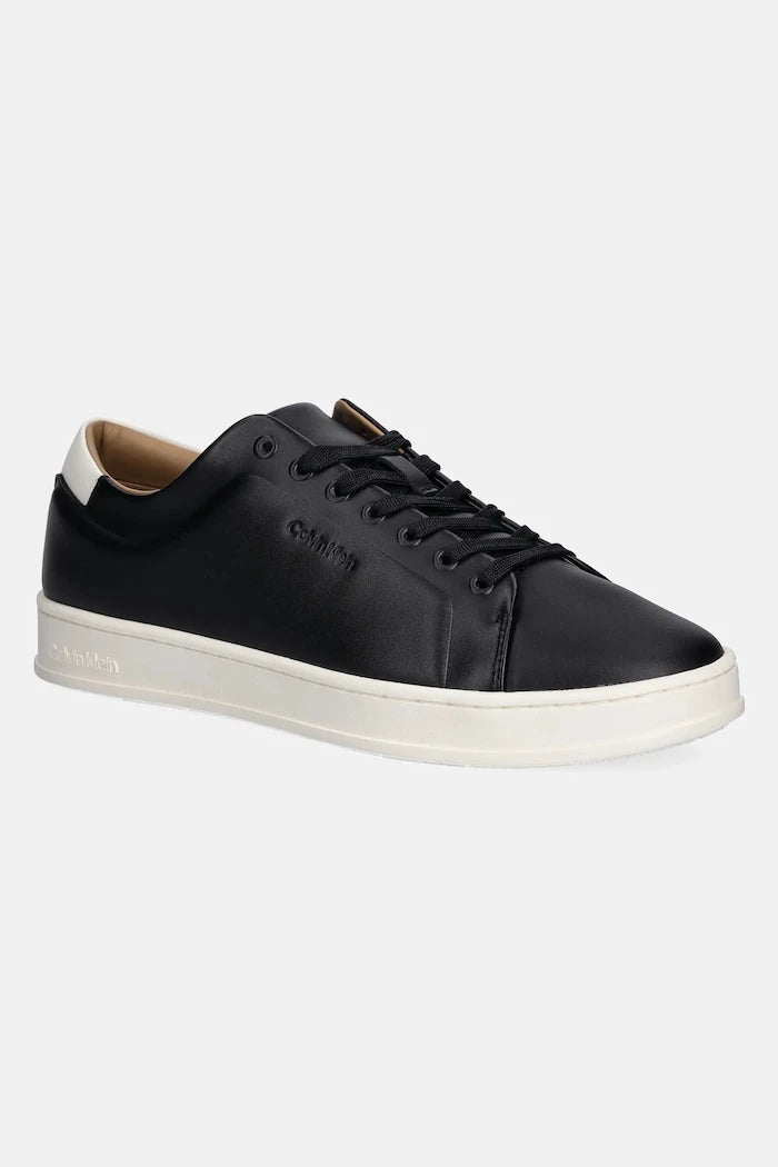 Кожени маратонки Calvin Klein PURE LOW LACEUP CUPSOLE HF LTH