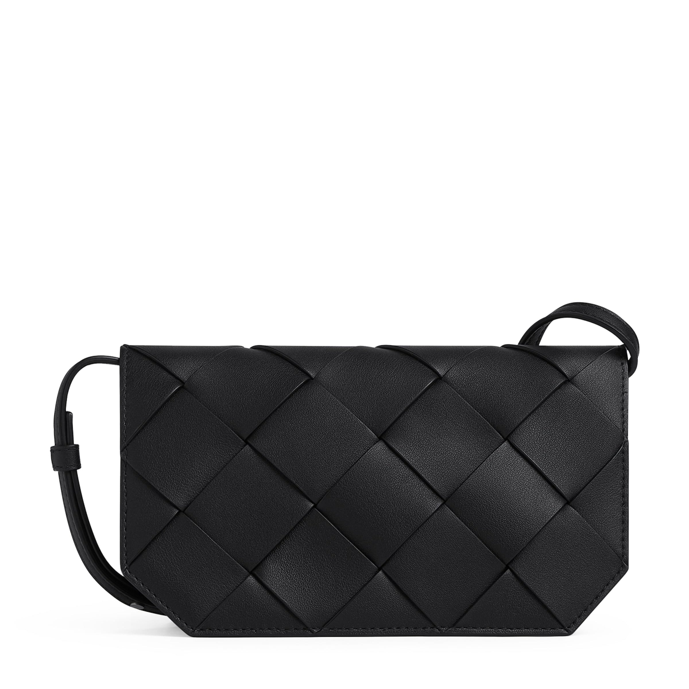 Leather Intreccio Cross-Body Pouch