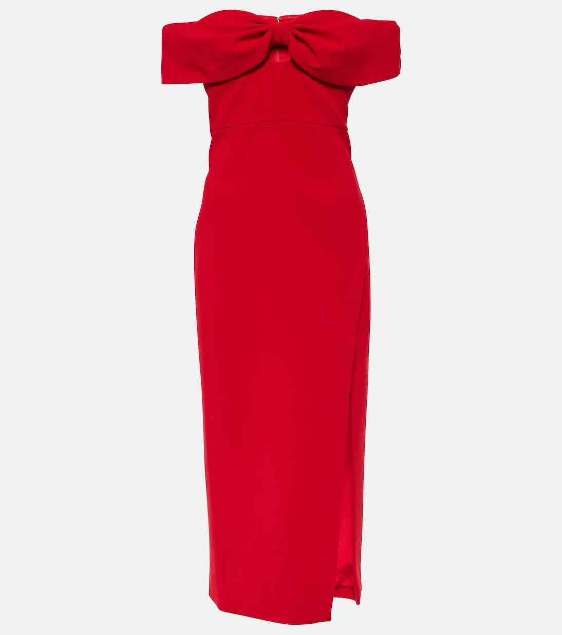 Self-Portrait - Bow-detail crêpe midi dress
