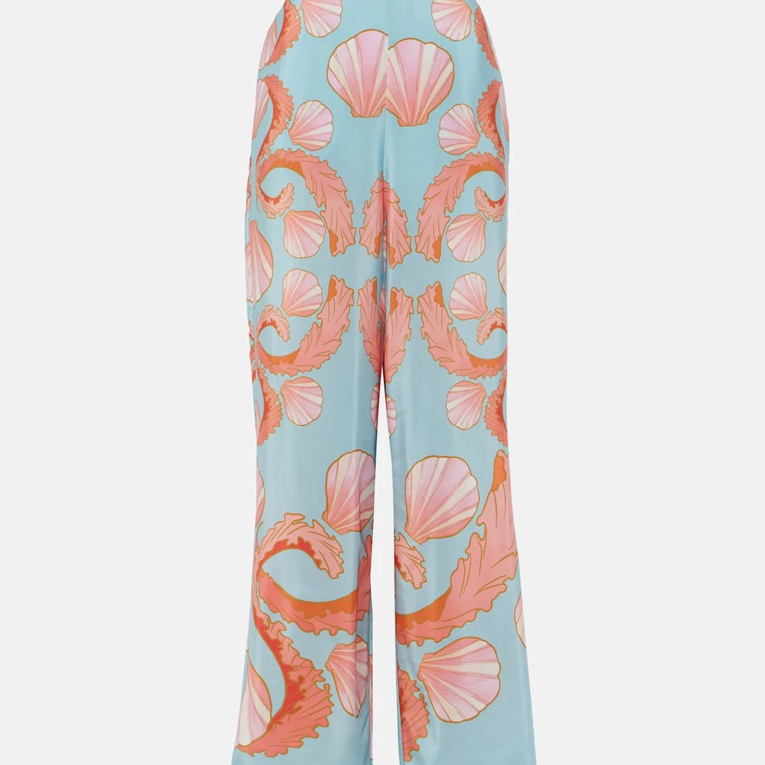 Adriana Degreas - Printed high-rise silk wide-leg pants
