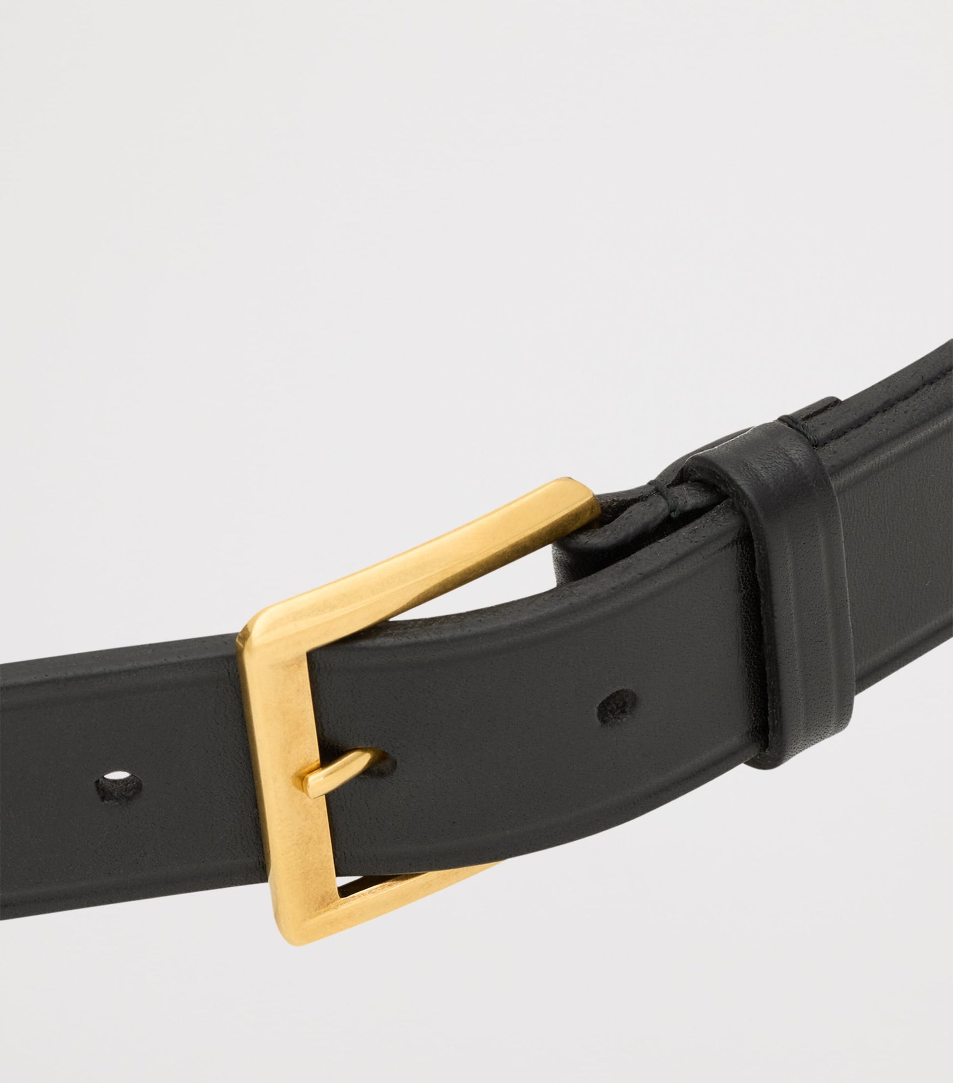 Saint Laurent Black Leather Belt