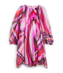 PUCCI Junior Pink Silk Chiffon Iride Print Dress (4-14 Years)