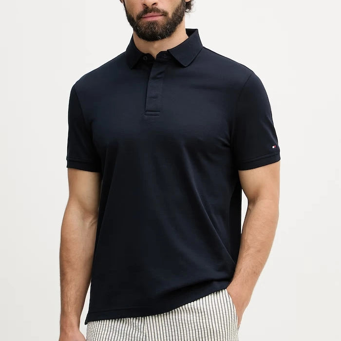 Tommy Hilfiger тениска с яка мъжка от памук