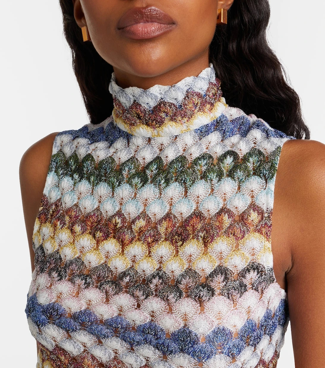 Missoni - Knitted lamé tank top