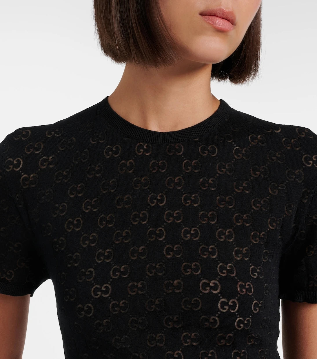 Gucci - GG cotton-blend devoré T-shirt