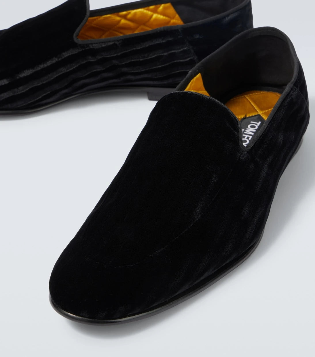 Tom Ford - Steven striped velvet loafers