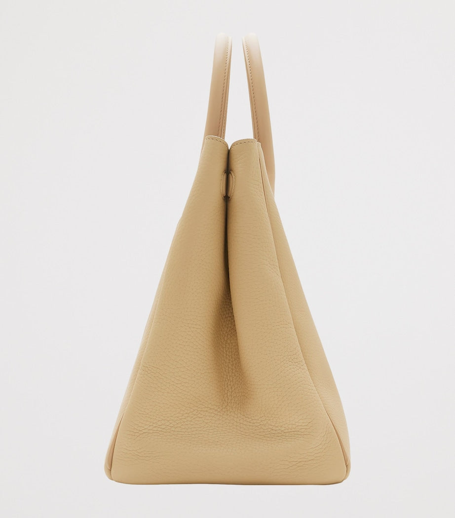 Burberry Beige Leather Medium Rocking Horse Tote Bag