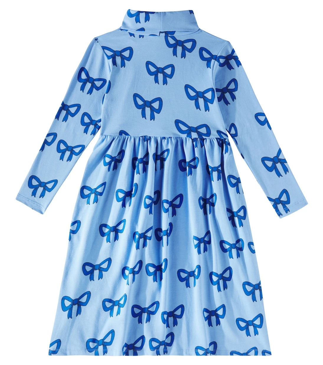 Mini Rodini - Bow turtleneck cotton-blend jersey dress