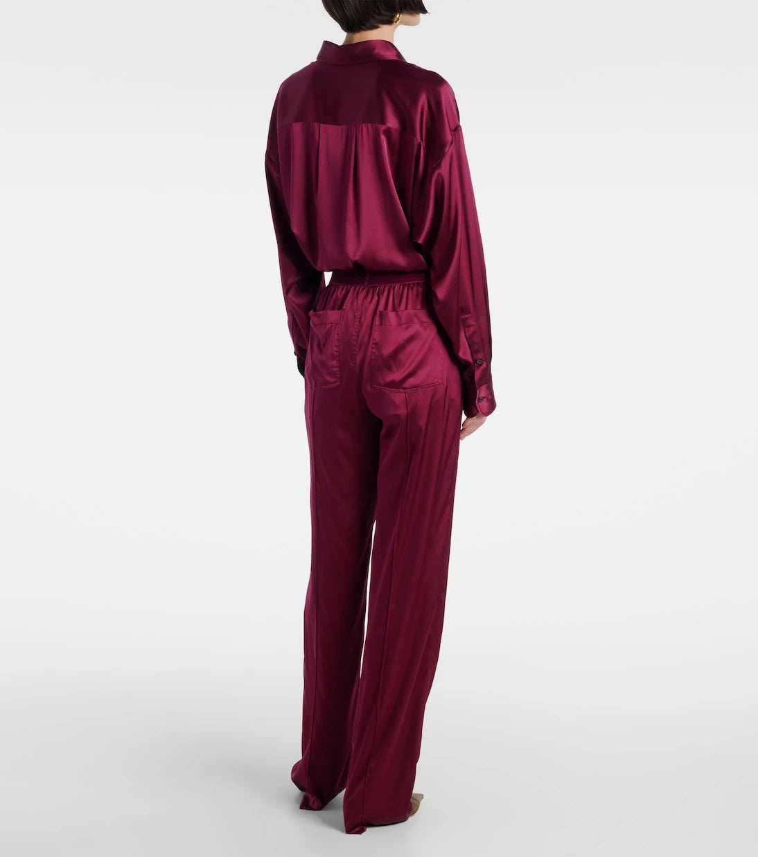 Tom Ford - Silk-blend satin wide-leg pants