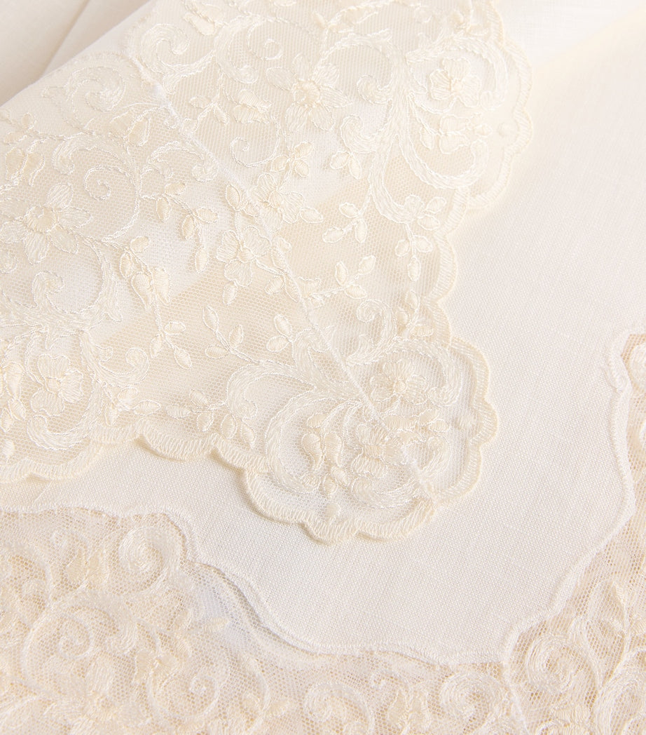 Dea Linen Lace-Trim Elite Table Runner (50cm x 210)