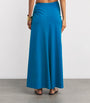 Blue Cut-Out Orbit Maxi Skirt