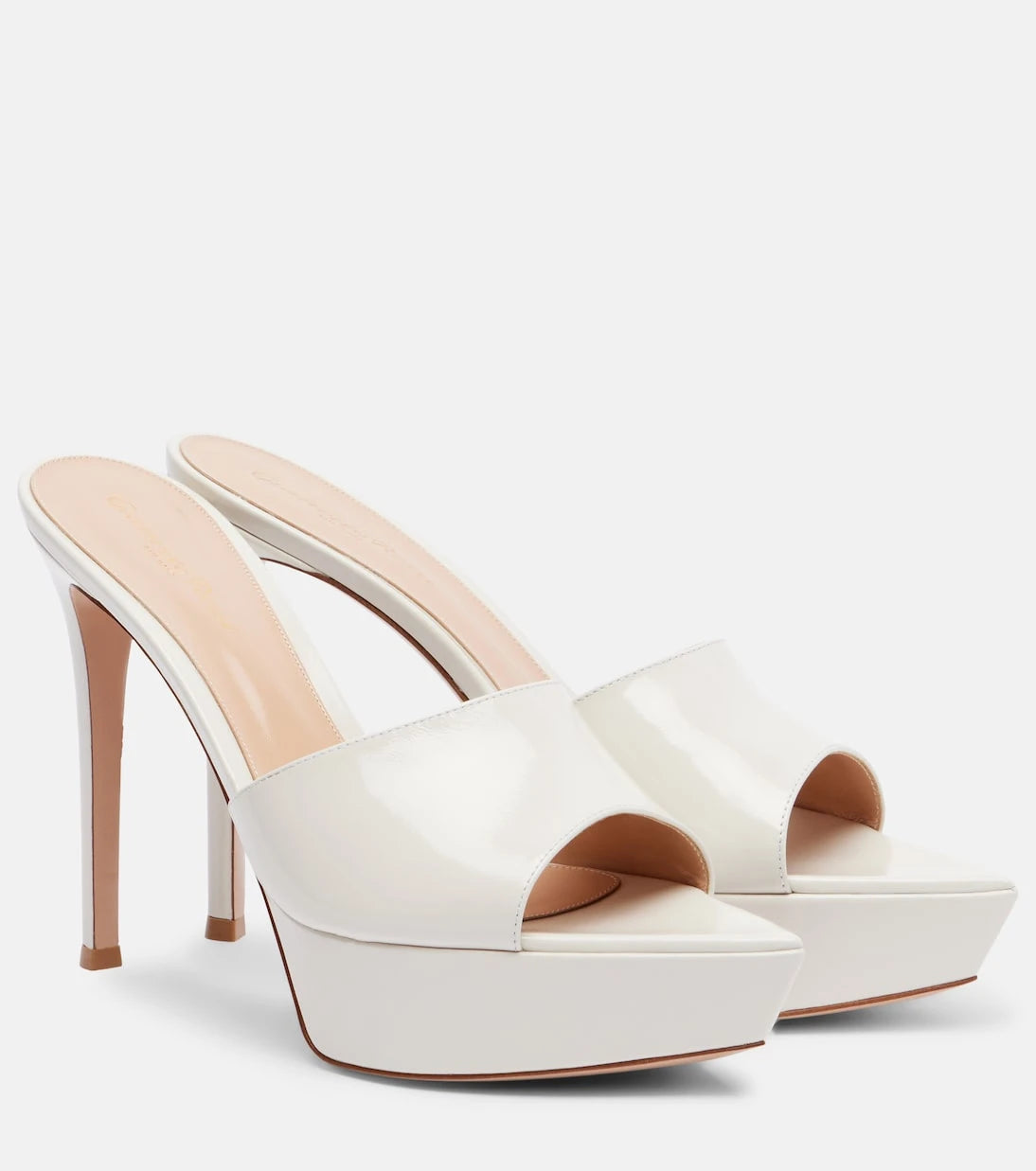 Gianvito Rossi - Dasha 85 patent leather platform mules