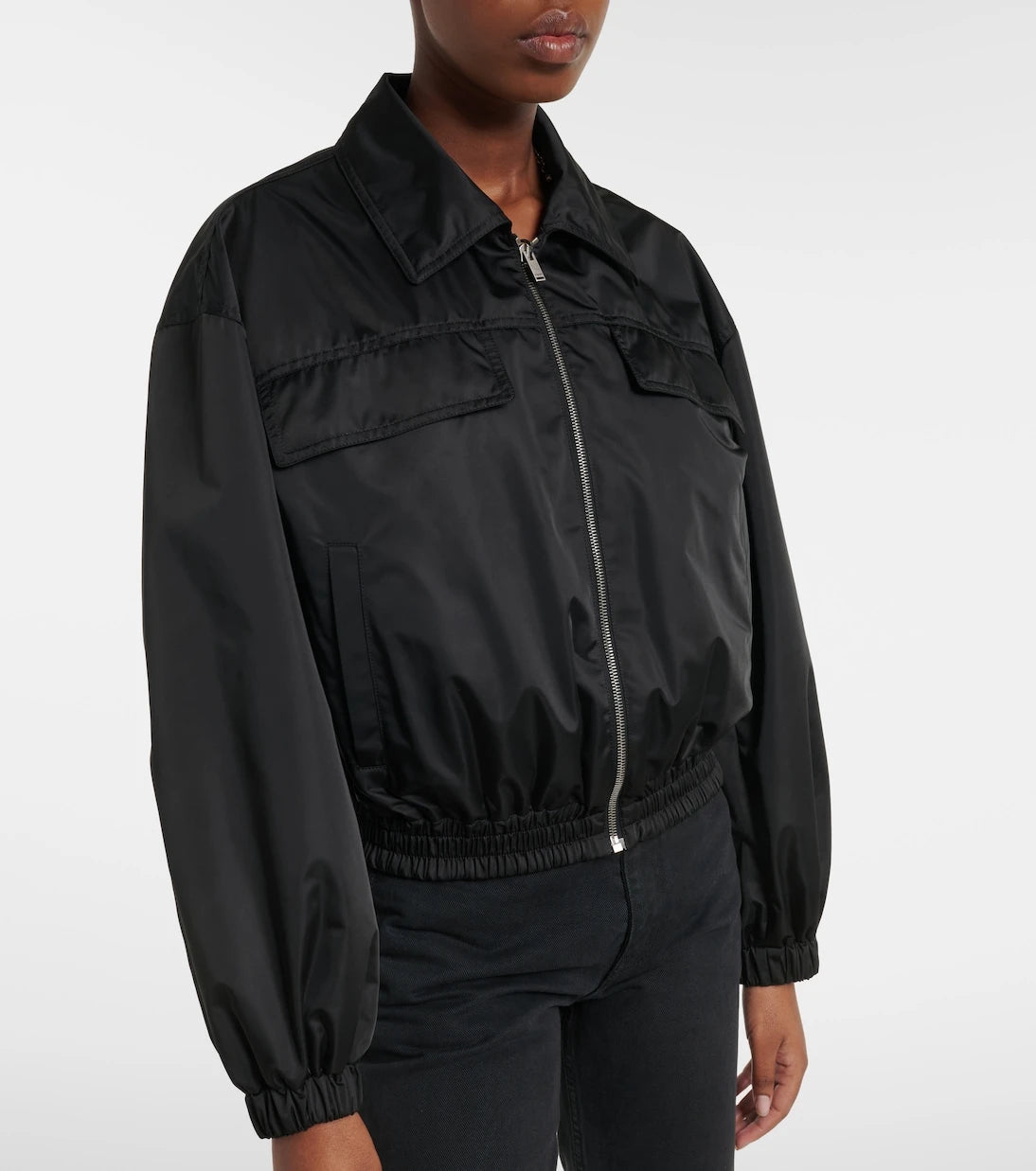 Saint Laurent - Shearling-trimmed blouson jacket