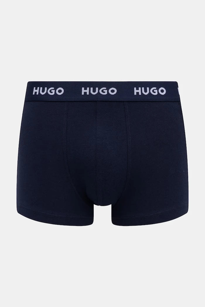 HUGO Erkek Pamuk Elastan Boxer TRUNK TRIPLET PACK 3'lü