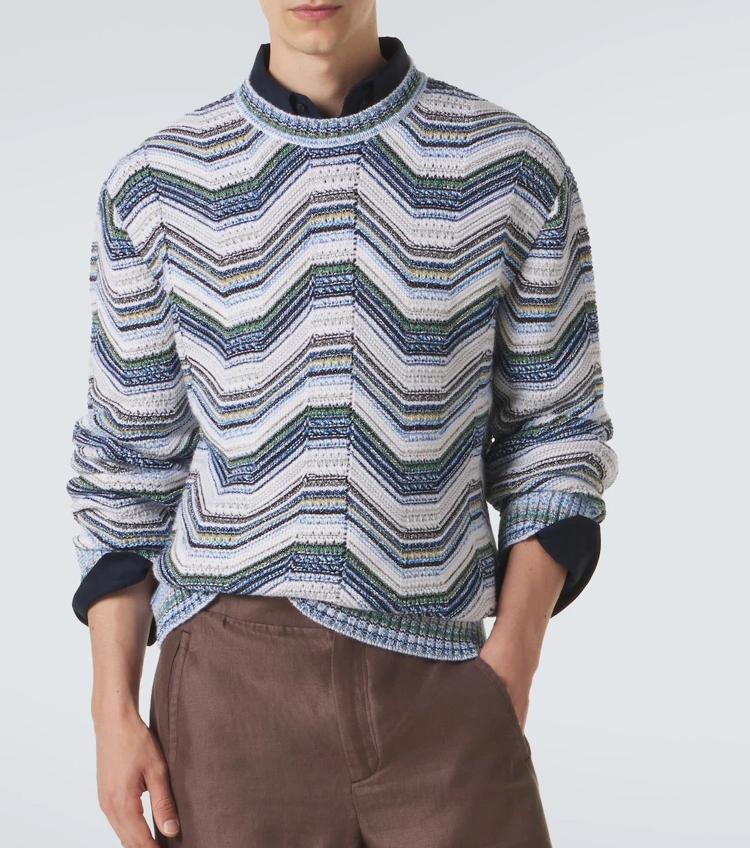Missoni - Wave wool and cotton-blend sweater