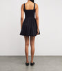 Black Cotton Square-Neck Mini Dress