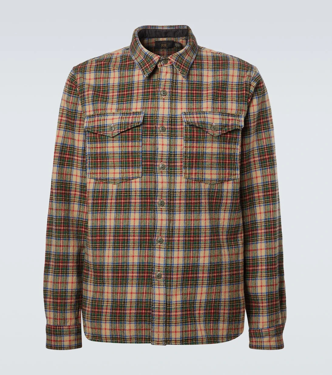 RRL - Plaid wool and cotton-blend twill shirt