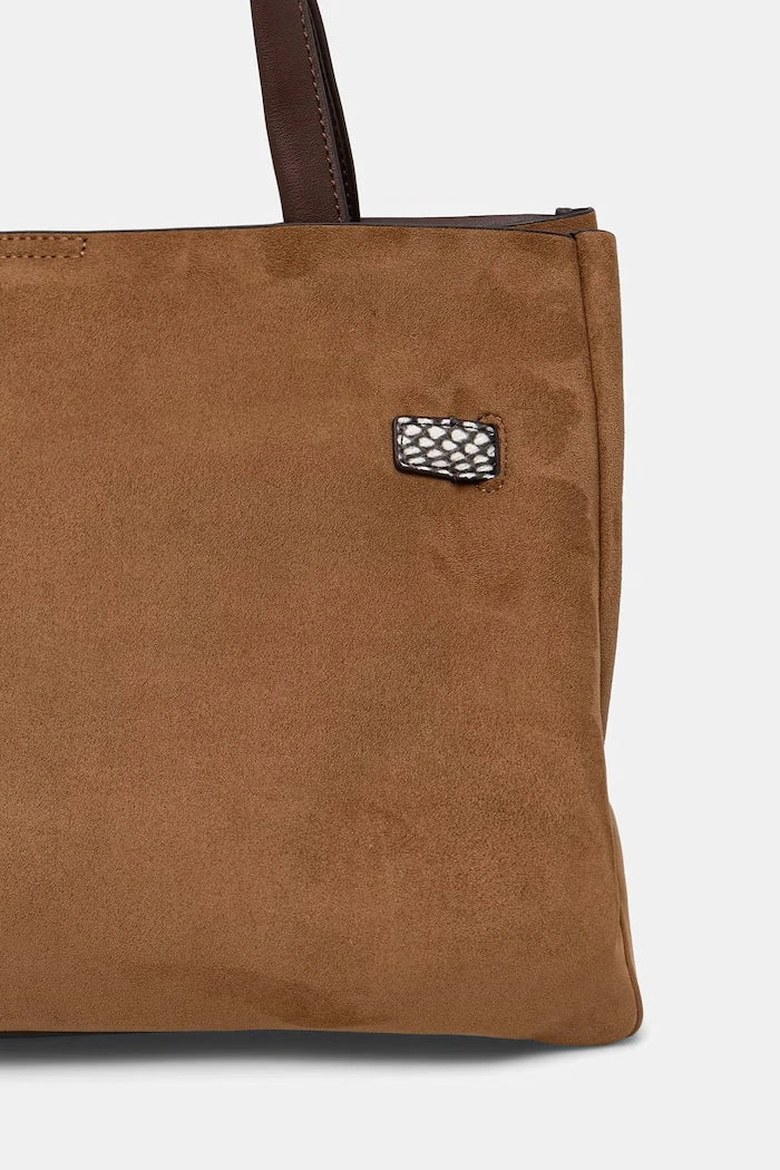 DKNY BRYAR kadın süet görünümlü shopping çanta