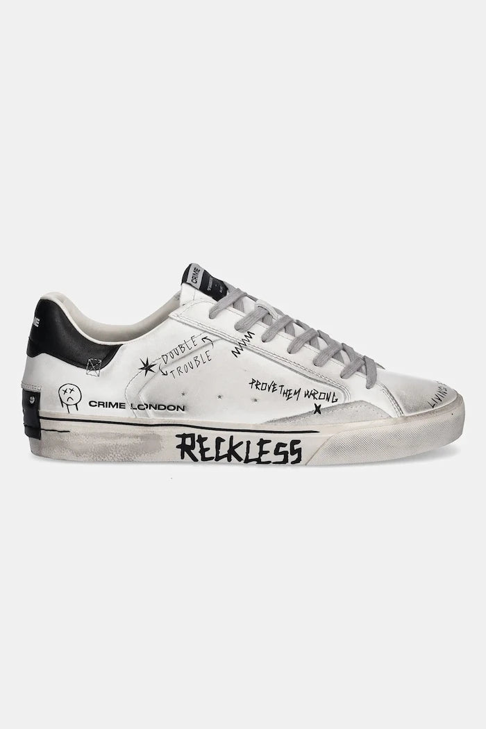Crime London DISTRESSED DECONSTRUCTED Deri Spor Ayakkabı