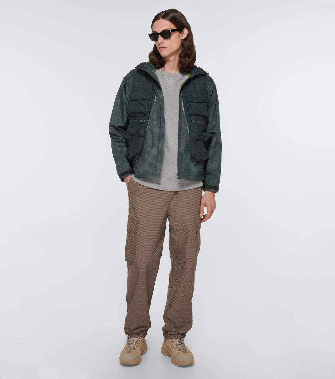 Undercover - Checked layered blouson jacket
