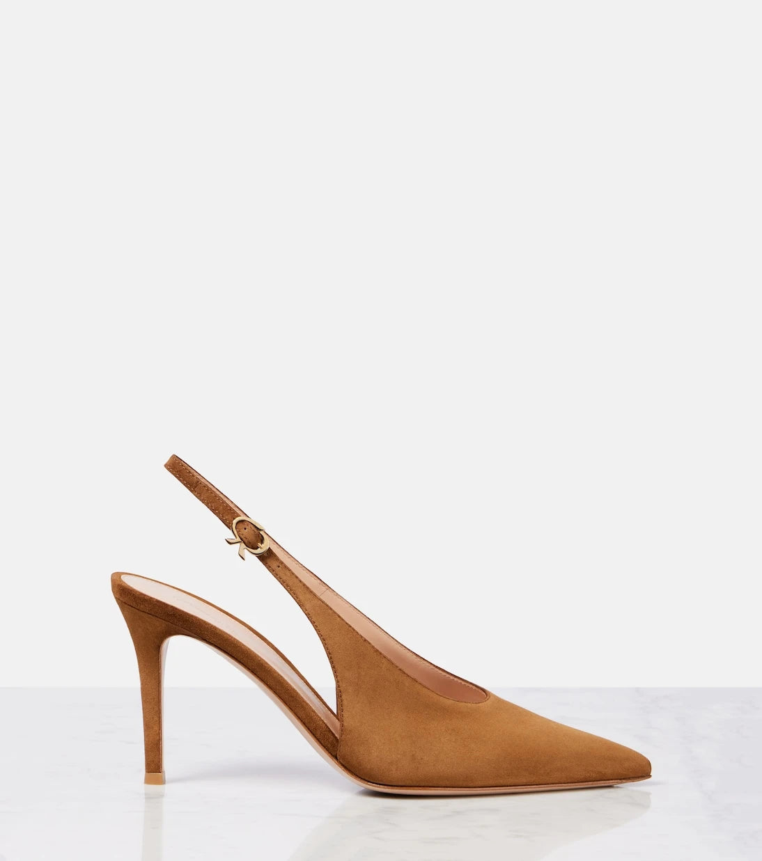 Gianvito Rossi - Robbie suede slingback pumps