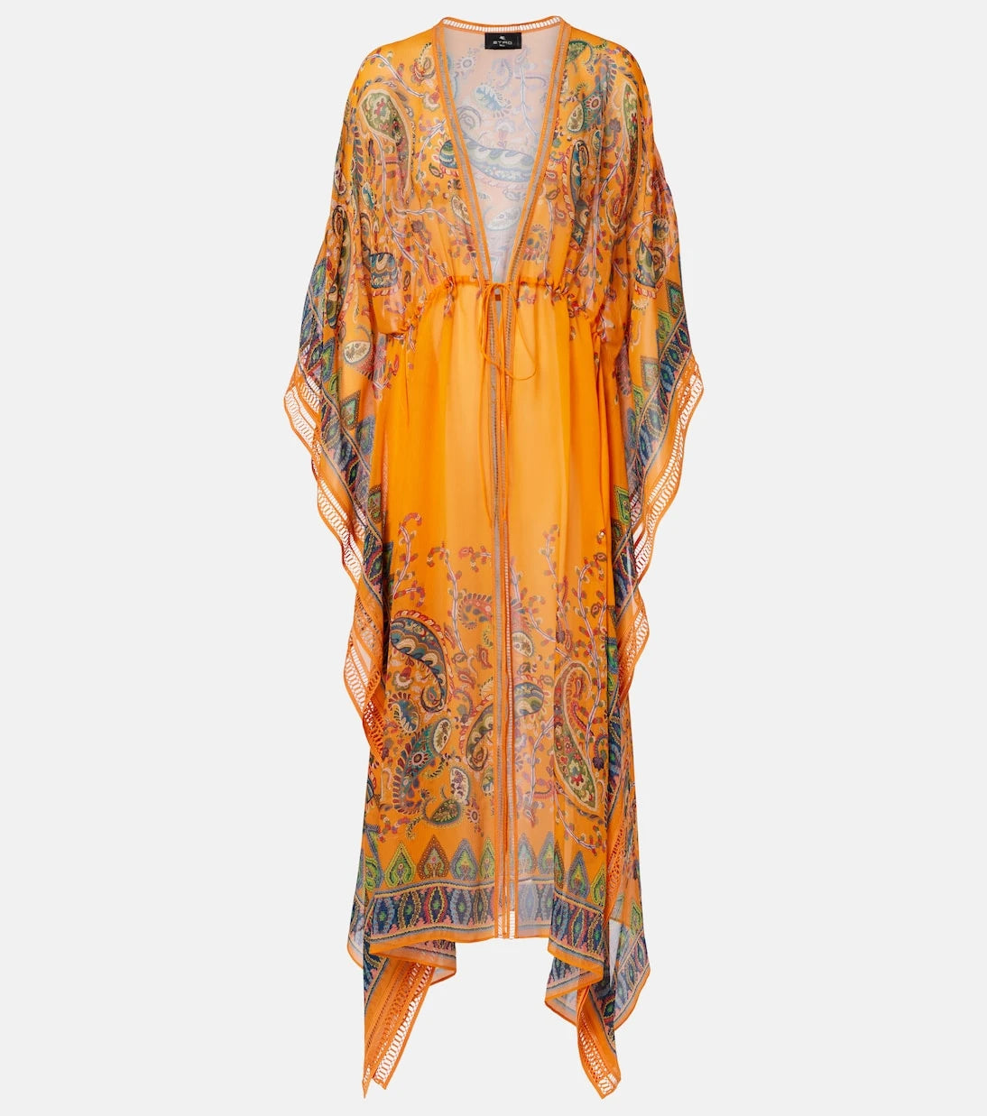 Etro - Embroidered semi-sheer beach cover-up