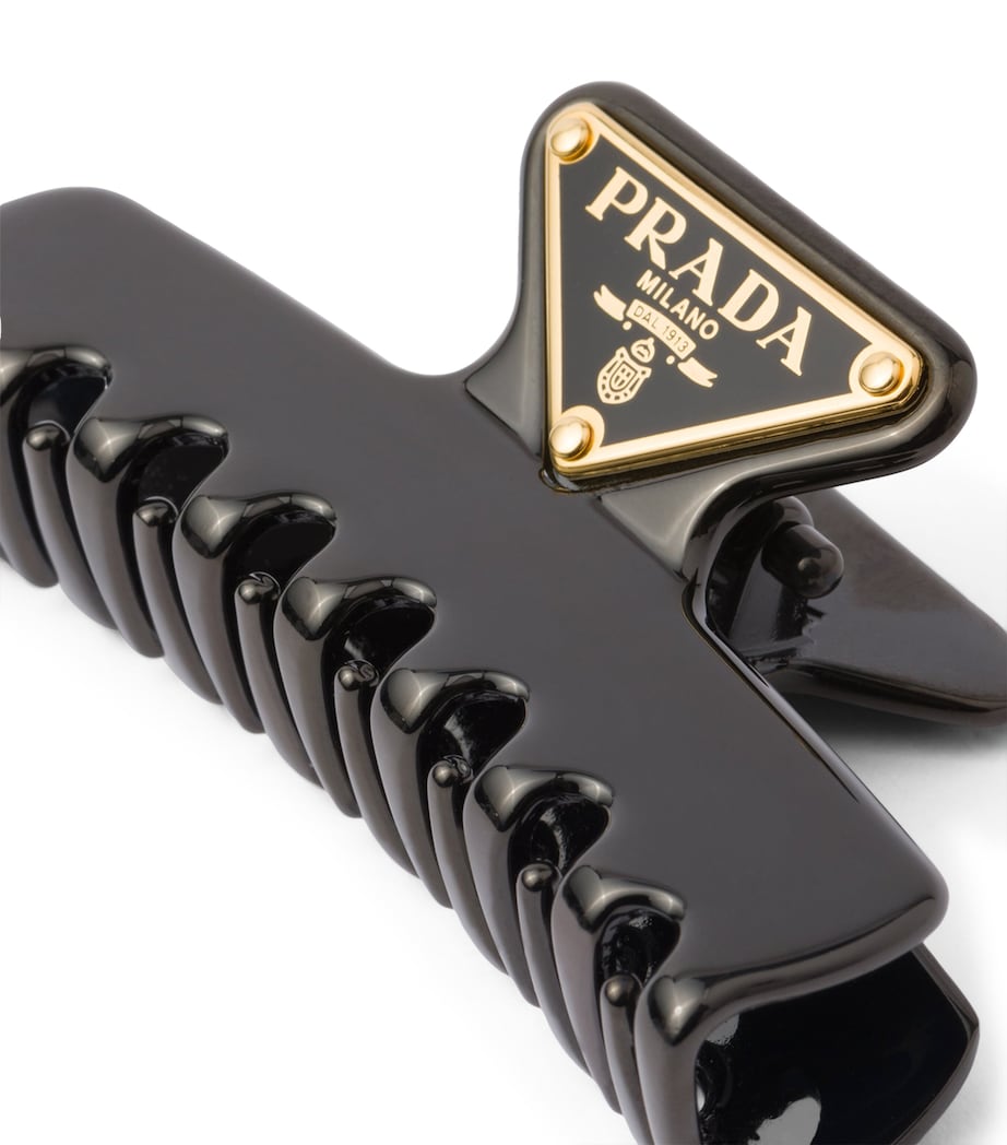 Prada Black Triangle Hair Clip