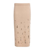 Fabiana Filippi Beige Wool-Silk-Cashmere Embellished Skirt