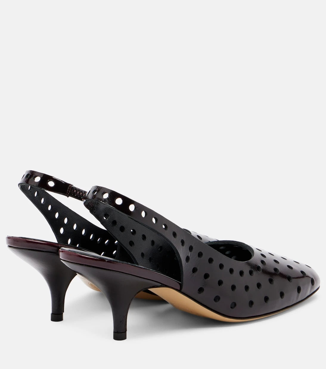 Dries Van Noten - 65 perforated leather slingback pumps